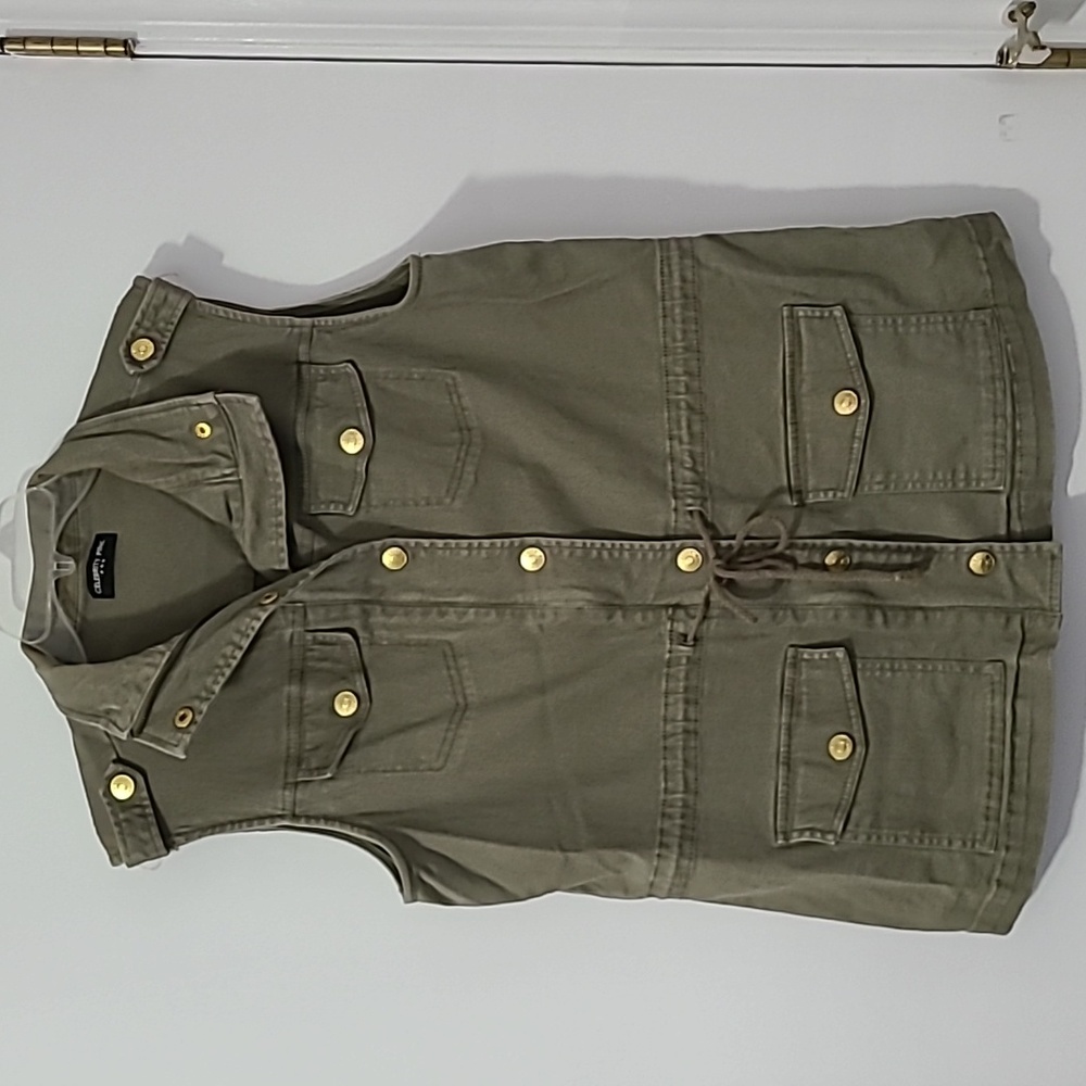 Celebrity Pink Army Green Vest
